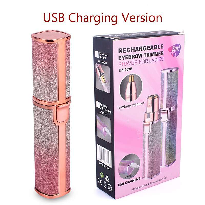 Starry sky-USB_2-in-1-rechargeable-electric-eyebrow-tri_variants-1_11zon موزن ماتیکی دو کاره شارژی صورت و بدن - تصویر 1