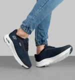 کفش مردانه اسپرت بافت آبی تیره Skechers - تصویر 3