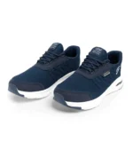 کفش مردانه اسپرت بافت آبی تیره Skechers - تصویر 2